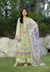 Elaf Chikankari Prints With Chiffon Dupatta '26 | ERC-2A HINA
