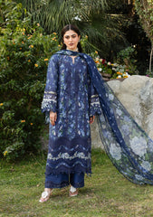 Elaf Chikankari Prints With Chiffon Dupatta '26 | ERC-3B NEEL
