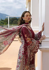 Elaf Signature - Embroidered Prints Collection With Chiffon Dupatta '26 | ESA-2B RUBY LADY