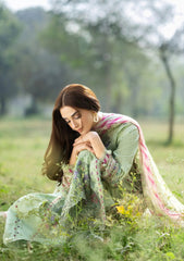 Elaf Chikankari Prints With Chiffon Dupatta '26 | ERC-7B NAHL