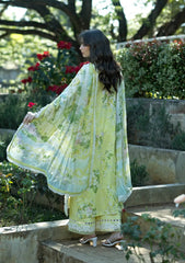 Elaf Signature - Embroidered Prints Collection With Chiffon Dupatta '26 | ESA-7A IVORY SEASON