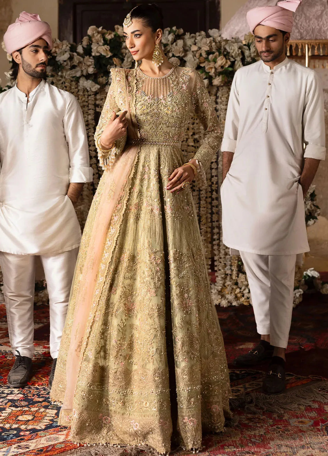 Imrozia Serene Rekhta embroidered and hand-embellished net sleeves design