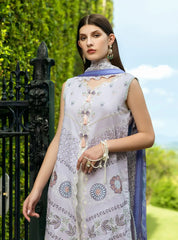 Juana-8B printed organza dupatta in lavender tones