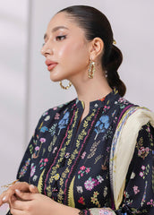 Digital printed front of Qalamkar EM-09B PAIGE lawn shirt