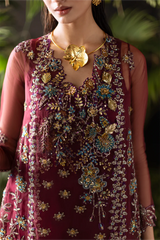 Hand-Embroidered Sleeve Border - Saad Shaikh Regina Dress
