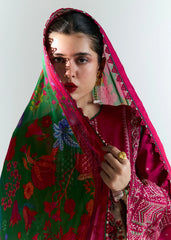 Floral Printed Silk Dupatta – HussainRehar Saaha Ensemble