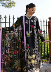 Organza neckline with embroidery detail of SAUVAGE 6-B