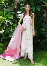 Saira Shakira ZERENE 1-A Complete Suit: Lawn Shirt, Net Dupatta & Cambric