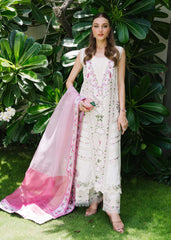 Saira Shakira ZERENE 1-A Complete Suit: Lawn Shirt, Net Dupatta & Cambric