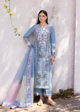 Saira Shakira ZERENE 1-B Embroidered Front Panel – Bloom Lawn'25 Collection