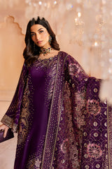 Ramsha Shehnai Rawsilk '25 | SS-104 | 3PC Embroidered Rawsilk Suit