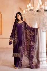 Ramsha Shehnai Rawsilk '25 | SS-104 | 3PC Embroidered Rawsilk Suit