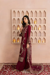 Ramsha Shehnai Rawsilk'25 | SS-102 | 3PC Embroidered Rawsilk Suit