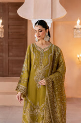 Ramsha Shehnai Rawsilk '25 | SS-106 | 3PC Embroidered Rawsilk Suit