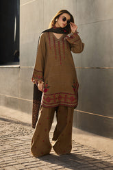 CHARIZMA POSHIMA psw5-11 WINTER | 3-pc Unstitched Embroidered peach Leather Shirt