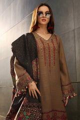 CHARIZMA POSHIMA psw5-11 WINTER | 3-pc Unstitched Embroidered peach Leather Shirt