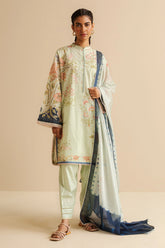 Zara Shahjahan Vara-8A COCO Prints '25 Mint Floral Lawn Suit
