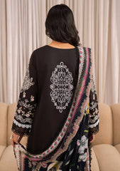 Back Detail of ZV-104 Dahlia Lawn Suit with Organza Motifs