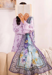 Printed Chiffon Dupatta with Embroidery - Zavi ZV-106 Outfit