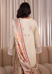 Plain Lawn Back with Organza Motif – Zavi Kerria Lawn Suit