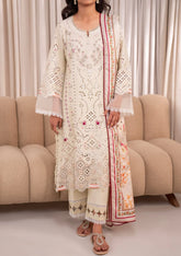 Zavi ZV-101 Kerria Embroidered Lawn Suit – Front View (Azalea Lawn Edit'25)
