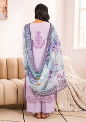 Hand-Embroidered Back Motif on Zavi Wisteria Lawn Suit
