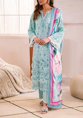 Zavi ZV-108 Serio Sky Blue Lawn Suit - Front View (Azalea Edit’25)