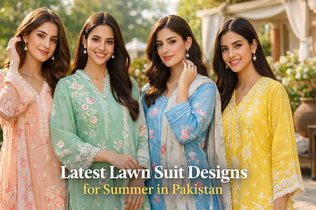 Latest Lawn Suit Designs for Summer in Pakistan