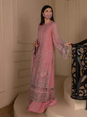 Chandni By Flossie | Rosavyn - 3 Piece Embroidered Chiffon Dress