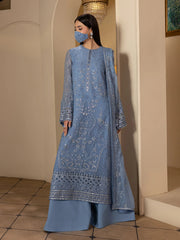 Chandni By Flossie | Nivara - 3 Piece Embroidered Chiffon Dress
