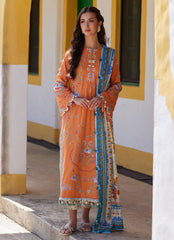 Farah Talib Aziz Luxury Lawn Unstitched '26 | Lucia Burnt Orange