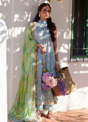 Farah Talib Aziz Luxury Lawn Unstitched '26 | Sienna Sky Blue