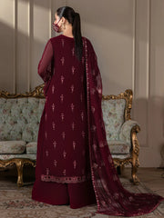Chandni By Flossie | Mahira - 3 Piece Embroidered Chiffon Dress