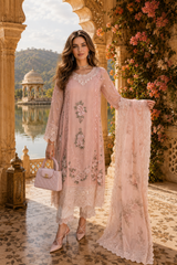 Nooriyah Luxury Embroidered Chiffon By Noor By Saadia Asad | D2 - Satin Rose