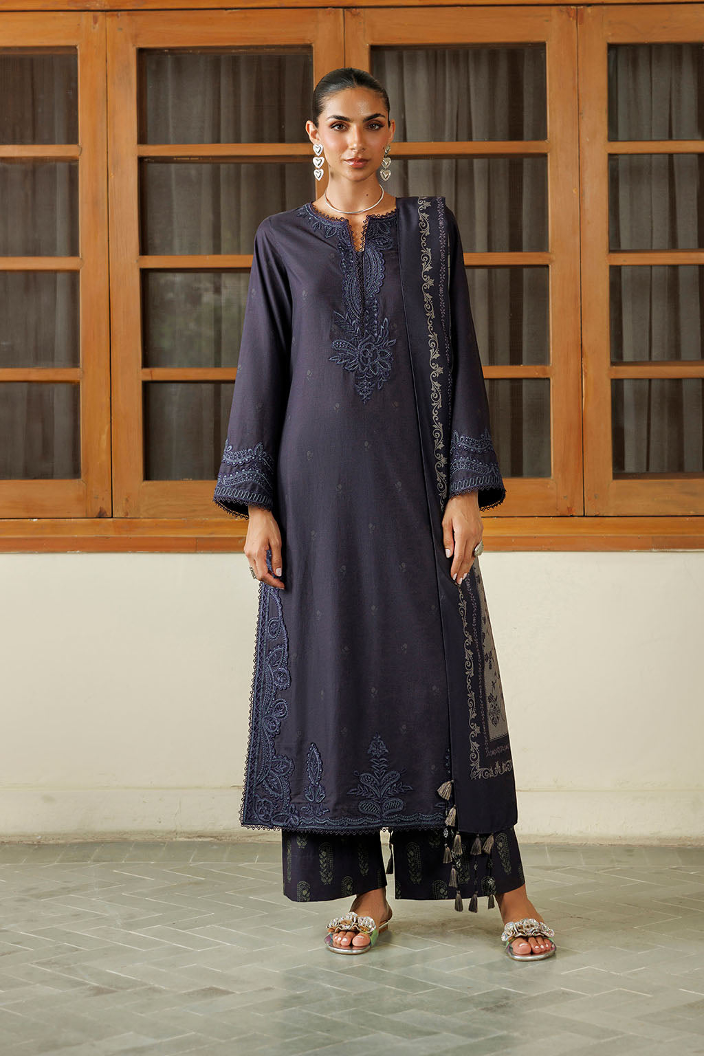 Iznik Pre Fall '26 | IPF-30 Embroidered Printed Viscose Linen