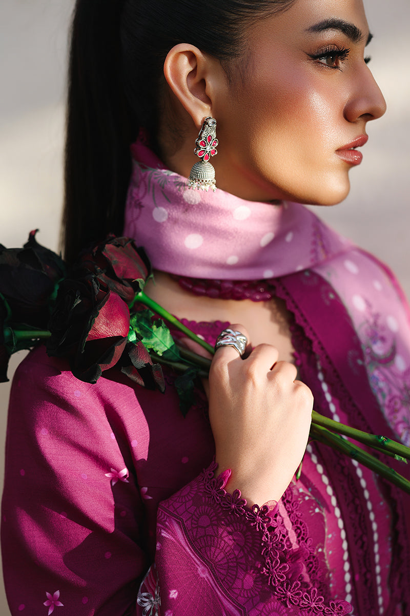 Qalamkar QW-01 (B) JORIS – Jacquard weaved and digital printed unstitched winter dress from Qalamkar Q Prints Winter Collection, available at Highway Fashion.