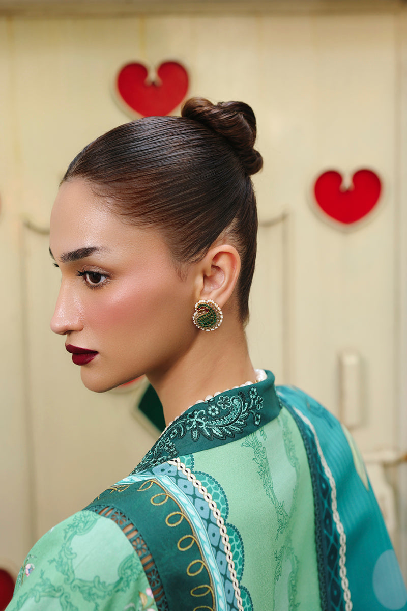 Qalamkar QW-08 (B) ANIKA – Jacquard weaved digital printed winter dress available at Highway Fashion.