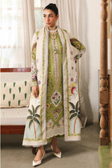 Qalamkar QW-07 (B) TAHLIA – Jacquard weaved digital printed unstitched suit from Qalamkar Q Prints Winter Collection, available at Highway Fashion.