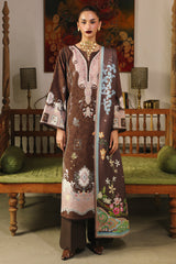 Qalamkar QW-09 (B) RABELLA – Jacquard weaved digital printed unstitched winter dress available at Highway Fashion.