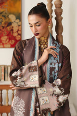 Qalamkar QW-09 (B) RABELLA – Jacquard weaved digital printed unstitched winter dress available at Highway Fashion.