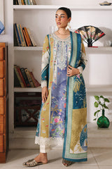 ALINA (QW-10 A) by Qalamkar combines refined jacquard weaving with modern digital prints, creating the perfect winter ensemble that’s both warm and graceful.