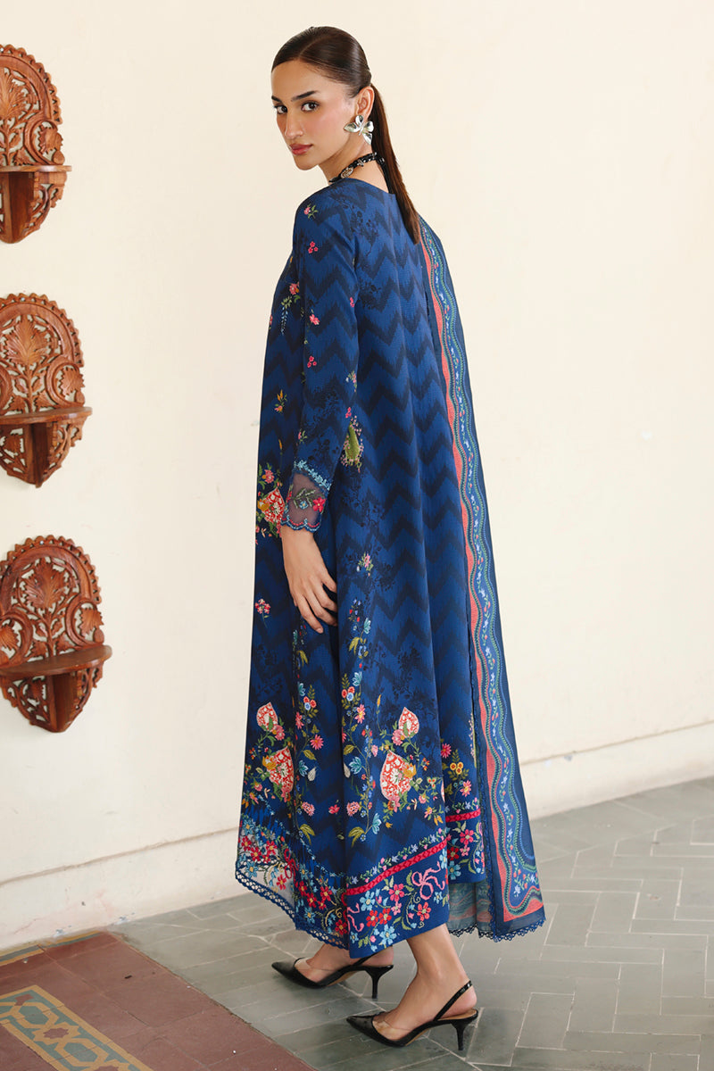 Qalamkar QW-02 (B) SILAS – Jacquard weaved digital printed unstitched winter outfit from Qalamkar Q Prints Winter Collection, available at Highway Fashion.