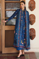 Qalamkar QW-02 (B) SILAS – Jacquard weaved digital printed unstitched winter outfit from Qalamkar Q Prints Winter Collection, available at Highway Fashion.