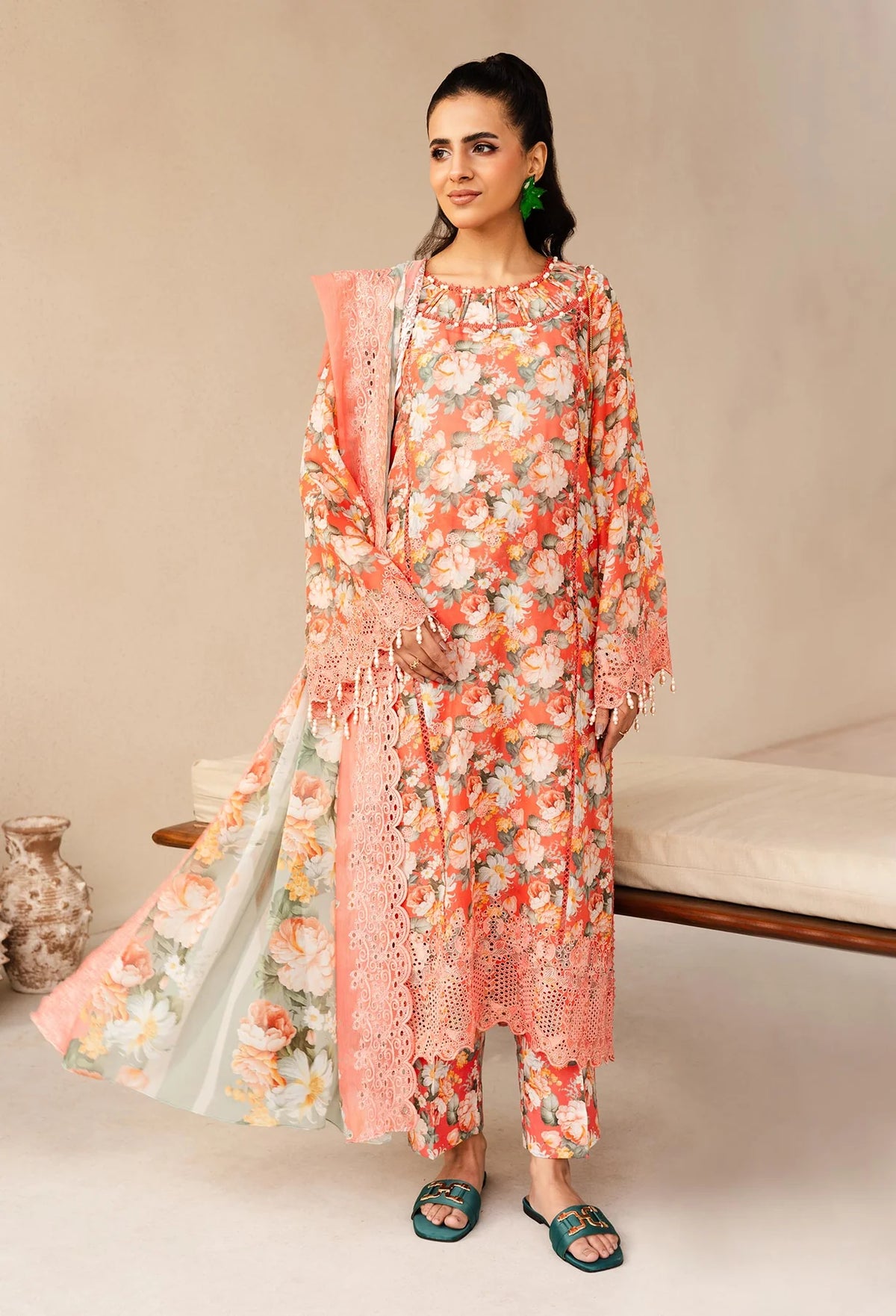Adan's Libas Lawn SS'25 | Marisa D-07 | 3PC Embroidered Lawn Suit