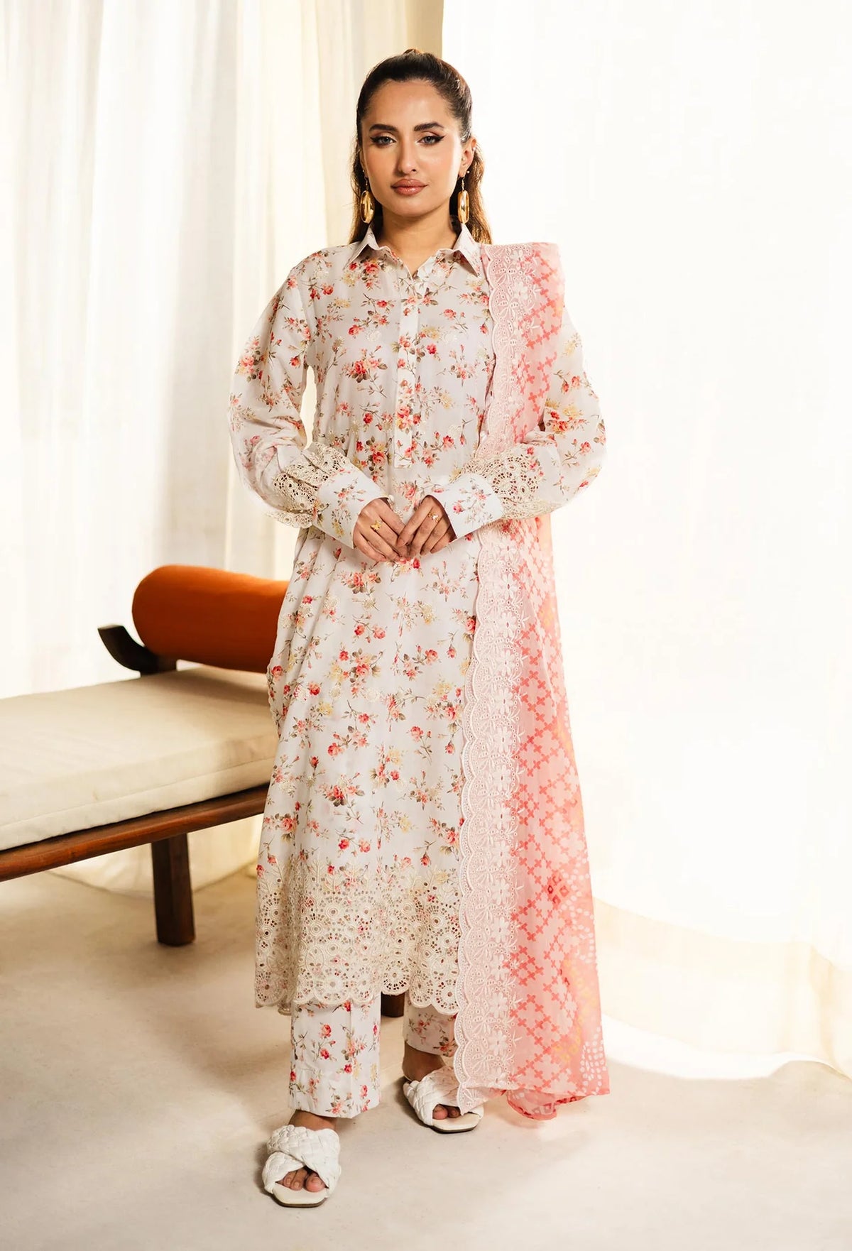 Adan’s Libas Lawn SS'25 | Marisa D-01 | 3PC Embroidered Lawn Suit