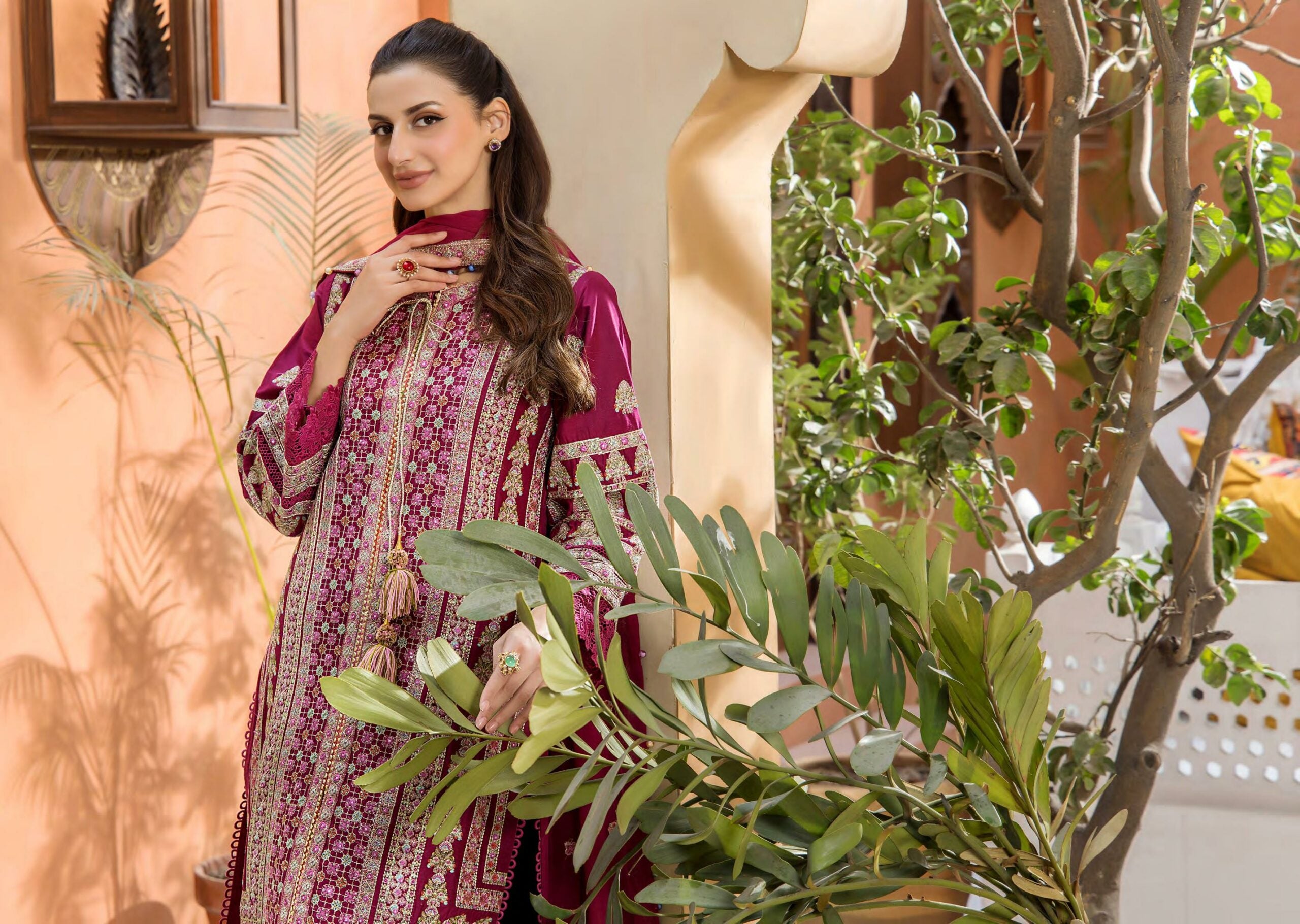 Eshaisha | Velvet Rose | Luxury Lawn Embroidered '25