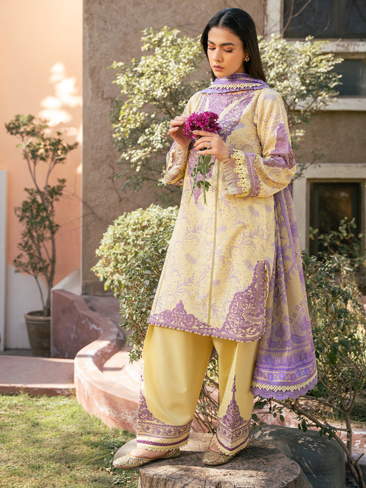 Bin Ilyas | 2074 - A | Hazel Printed Embroidered Lawn '25