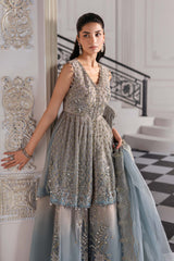 Maria B Mbroidered | BD-3002 | 3 Piece Unstitched Embroidered Chiffon Suit