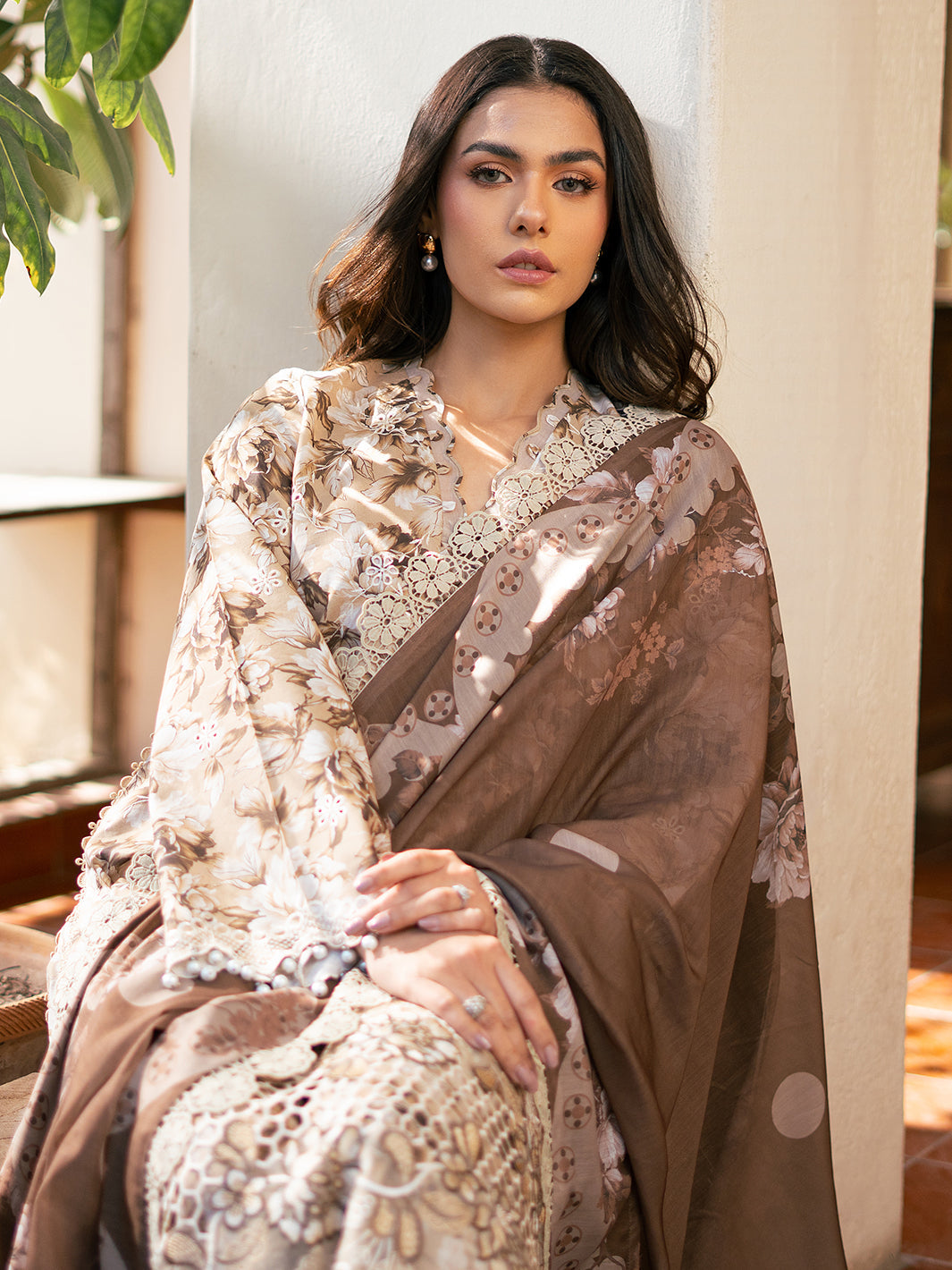 Bin Ilyas | 2075 - B | Hazel Printed Embroidered Lawn '25