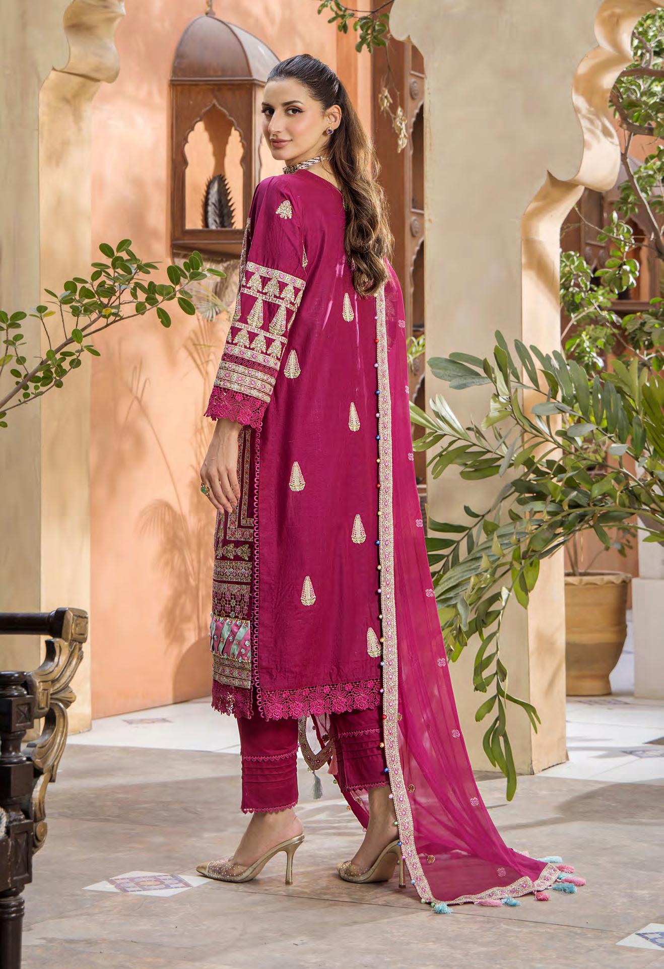 Eshaisha | Velvet Rose | Luxury Lawn Embroidered '25